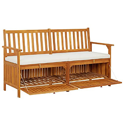 Acheter Maison Chic Banc de rangement | Meuble de rangement d'Entrée | Coffres d'Intérieur avec coussin 148 cm Bois d'acacia solide -MN72812