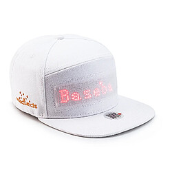 Casquette Connectéé Bluetooth Écran LED Personnalisable App Android iOS Blanc YONIS