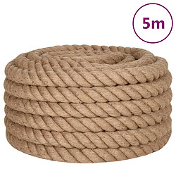 vidaXL Corde de jute 5 m de long 36 mm d'épaisseur