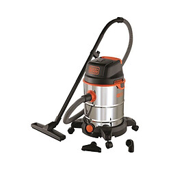 BLACK & DECKER Aspirateur eau et poussiere sur roues 1600 W cuve en inox 30 L