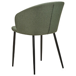 Beliani Chaise de salle à manger MASON Set de 2 Tissu Vert foncé pas cher