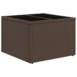 Acheter vidaXL Salon de jardin avec coussins 9 pcs marron résine tressée