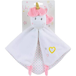 Jemini Doudou Licorne +/-32 cm avec hochet