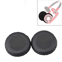 Wewoo Coussinets Mousse 2 PCS Pour KOSS PP / SP Version Ventilation Perforée Protéine Couverture En Cuir Casque De Protection Cache-oreilles Noir