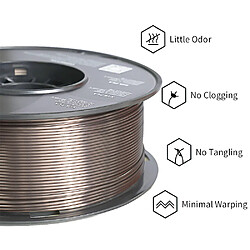 None Filament PLA Ultra Silk ERYONE pour imprimante 3D 1 kg (2,2 lb) / Bobine - Or foncé