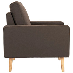 Avis vidaXL Fauteuil marron tissu