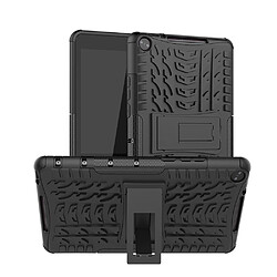 Coque en TPU modèle de pneu cool avec béquille noir pour votre Huawei MediaPad M5 Lite 8