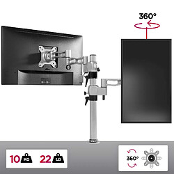 Acheter Duronic DM351X3 SR Support d'écran à Pince pour Bureau argenté | Hauteur Ajustable | Rotatif/Inclinable/Pivotable | Compatibilité Universelle avec Moniteur VESA 75/100 | 2 Extensions | Aluminium