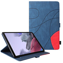 Etui en PU bicolore avec support et porte-carte bleu pour votre Samsung Galaxy Tab A7 Lite 8.7-pouces/T220/T225