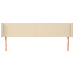 Avis Maison Chic Tête de lit scandinave avec oreilles,meuble de chambre Crème 183x16x78/88 cm Tissu -MN85848