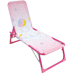 FUN HOUSE Licorne Chaise longue transat - Pliable - 112 x 40 x 40 cm - Pour enfant