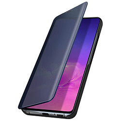 Avizar Housse Samsung Galaxy S10 Lite Clapet Translucide Miroir Support Vidéo noir pas cher