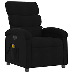 Avis vidaXL Fauteuil de massage inclinable électrique Noir Tissu