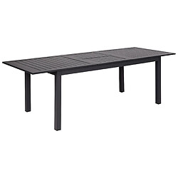 Beliani Table de jardin 180/240 x 90 cm Matériaux synthétiques Gris foncé SKALOMA