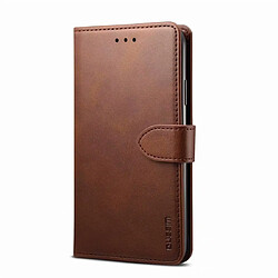 Wewoo Housse Coque Pour Galaxy A60 GUSSIM Business Style Étui en cuir à rabat horizontal avec support et fentes cartes et portefeuille marron