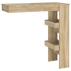 vidaXL Table bar murale Chêne Sonoma 102x45x103,5 cm Bois d'ingénierie