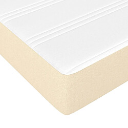 Acheter vidaXL Matelas de lit à ressorts ensachés Crème 140x190x20 cm Tissu