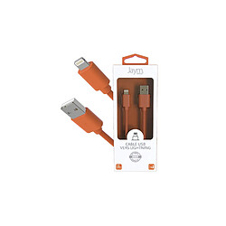 Jaym Câble USB vers Lightning 2.4A - 1,5 mètres - Collection POP - Orange