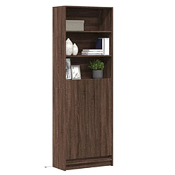 vidaXL Buffet haut avec LED chêne marron 69x32,5x200cm bois ingénierie