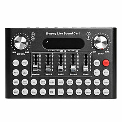 Acheter Dc5V 1A K Song Studio Mixer Microphone Network Entertainment Streaming Media Live Sound Card Pour Ordinateur Portable Pc Noir