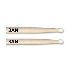 Vic Firth 3A Baguettes Hickory américain Olive en nylon Import Royaume Uni