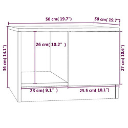 vidaXL Table basse chêne sonoma 50x50x36 cm bois d'ingénierie pas cher