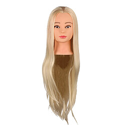 Salon Pratique Formation Cheveux Modèle Coiffure Mannequin Tête W/pince 20 ""26in Blonde