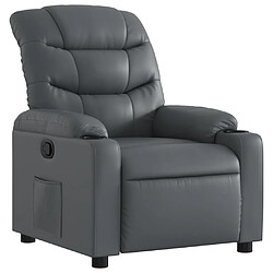 Maison Chic Fauteuil Relax pour salon, Fauteuil inclinable Gris Similicuir -GKD55837