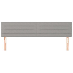 Avis Maison Chic Lot de 2 Têtes de lit design pour chambre - Décoration de lit Gris clair 80x5x78/88 cm Tissu -MN11687