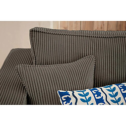 Bestmobilier Topaze - canapé d'angle réversible - 4 places - convertible avec coffre - en velours côtelé pas cher