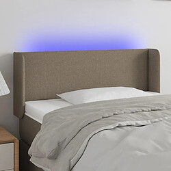 Maison Chic Tête de lit scandinave à LED,meuble de chambre Taupe 103x16x78/88 cm Tissu -MN45286