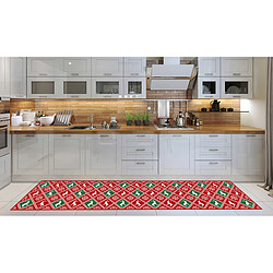 Alter Chemin de cuisine, 100% Made in Italy, Tapis résistant aux taches avec impression numérique, Tapis antidérapant et lavable, Modèle de Noël - Chara, cm 280x52