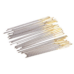 30pcs Aiguille à Broder à La Main avec Grand Oeil pour Broderie Bricolage Point De Croix Coutures Décoratives - Taille 22 24 26