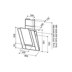 Avis elica - hotte décorative inclinée 80cm 64db 581m3/h inox - ico ix/f/80