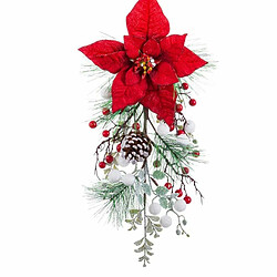 BigBuy Christmas Accroches- portes Noël Rouge Multicouleur Plastique Tissu Ananas 60 cm