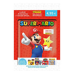 Album Stickers à collectionner Panini Super Mario avec 4 pochettes et 1 sticker édition limitée