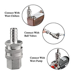 Acheter Acier inoxydable 1/2 ''MPT Mâle Barb Femelle Quick Disconnect Set Homebrew Raccords Bière Équipement de Remplacement