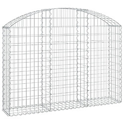 vidaXL Panier de gabions arqué 150x30x100/120 cm Fer galvanisé