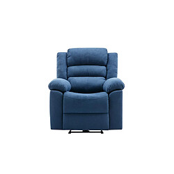 Avis Vente-Unique Fauteuil relax électrique en tissu bleu BUROLO