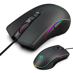 Avis Universal Souris de paris 6400 dpi ergonomique à main RGB rétroéclairage optique filaire souris gaming