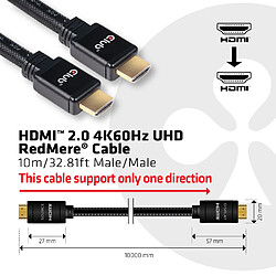 Acheter Club 3D CLUB3D HDMI 2.0 4K60Hz RedMere cable 10m/32.8ft