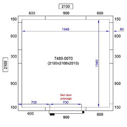 Chambre Froide Positive Avec Groupe Positif - Hauteur 2010 mm - Combisteel