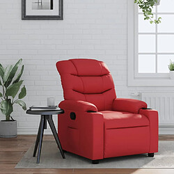 Maison Chic Fauteuil Relax pour salon, Fauteuil inclinable Rouge Similicuir -GKD57364