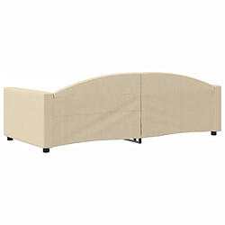 Acheter vidaXL Lit de repos sans matelas crème 90x200 cm tissu