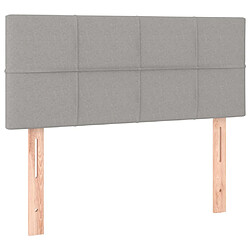 Acheter Maison Chic Tête de lit scandinave à LED,meuble de chambre Gris clair 90x5x78/88 cm Tissu -MN86912