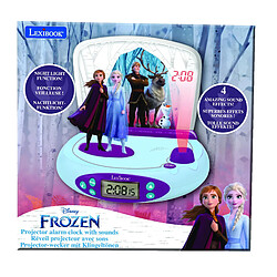 Lexibook Réveil Projecteur Reine des Neiges avec Anna et Elsa en 3D