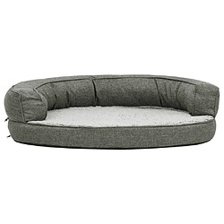 vidaXL Matelas de lit ergonomique de chien 75x53 cm Polaire Gris