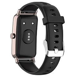 Bracelet en silicone 16mm pour votre Huawei Watch Fit mini/Talkband B6/B3 - noir