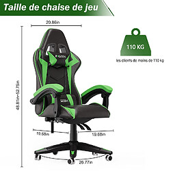 Avis RATTANTREE Chaise de Gaming Ergonomique, Fauteuil gamer, Dossier Inclinable à 155, avec Lombaire&Appui-Tête Appui, chaise gamer, PU Cuir Chaise Bureau, fauteuil gamer, chaise bureau gaming, Noir Grena