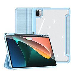 Dux Ducis Etui en PU avec support à trois volets bleu clair pour votre Xiaomi Pad 5/Pad 5 Pro